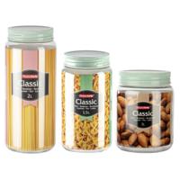 Plasticforte Voorraadpotten / weckpotten - 8x stuks - 1L/1,5L/2L - keuken - voedsel - inmaakpotten