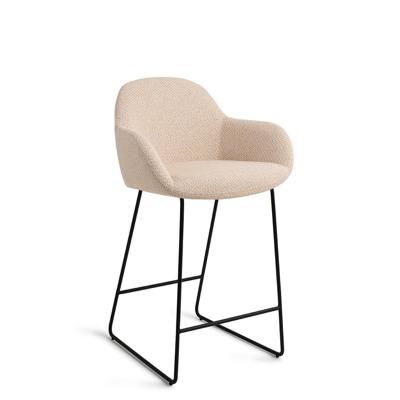 Jesper Home Barkruk 'Kushi' Slide Black, kleur Trouty Tinge (zithoogte 67cm)