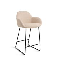 Jesper Home Barkruk 'Kushi' Slide Black, kleur Trouty Tinge (zithoogte 67cm)