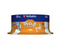 Verbatim 43538 DVD-R disc 4.7 GB 25 stuk(s) Spindel Bedrukbaar - thumbnail