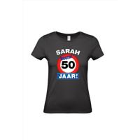 Sarah Hoera 50 jaar stopbord pop shirt - kleding voor opvulbare pop - T-shirt voor aan Sarah tuinpop
