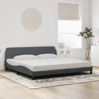 Bedframe "Dover" 200x200 cm fluweel donkergrijs
