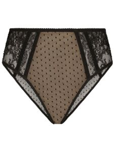 Dolce & Gabbana culotte en dentelle à taille haute - Noir