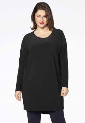 Yoek Tuniek met borstzakje | Zwart | Maat 58/60