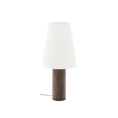 Kave Home Vloerlamp 'Marga' Rubberhout, 110cm, kleur Bruin
