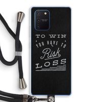 Risk loss: Samsung Galaxy Note 10 Lite Transparant Hoesje met koord Risk loss: Samsung Galaxy Note 10 Lite Transparant Hoesje met koord