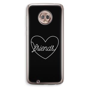 Friends heart black: Motorola Moto G6 Transparant Hoesje