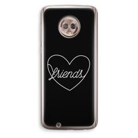 Friends heart black: Motorola Moto G6 Transparant Hoesje