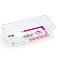 PlasticForte Opbergbakje - mandje - organizer - 26x11 cm - transparant