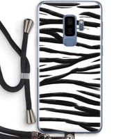 Zebra pattern: Samsung Galaxy S9 Plus Transparant Hoesje met koord