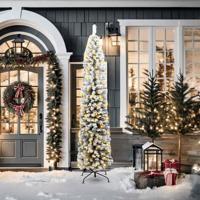 VidaXL Kunstkerstboom groen 210 cm pvc en staal en kunststof