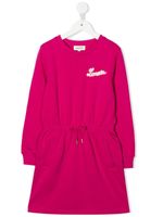 Lanvin Enfant robe en polaire à logo brodé - Rose - thumbnail