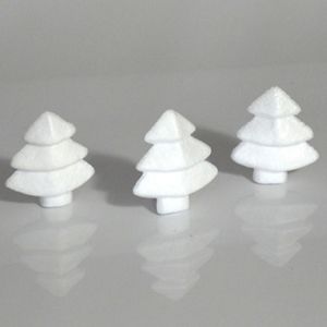 40x Beschilderbare piepschuim kerstbomen 6 cm