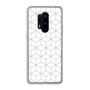 Zwart-witte kubussen: OnePlus 8 Pro Transparant Hoesje