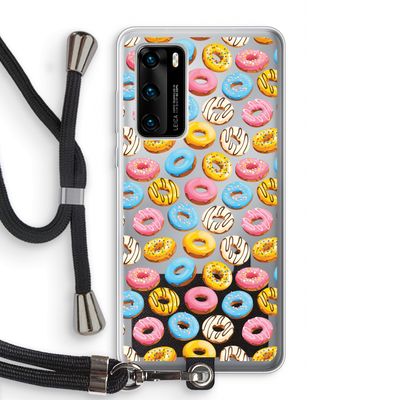 Pink donuts: Huawei P40 Transparant Hoesje met koord
