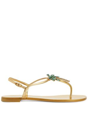 Giuseppe Zanotti sandales Venice Beach en cuir - Or
