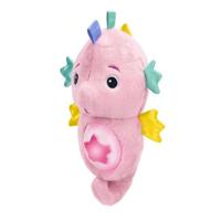 BABY EINSTEIN Babynachtlampje, roze zeepaardjesknuffel, reageert op babyhuil, muzikaal, lichtgevend, witte ruis, speenkoord