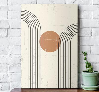 Geometrische canvas schilderij Abstracte halve boog