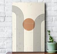 Geometrische canvas schilderij Abstracte halve boog Geometrische canvas schilderij Abstracte halve boog