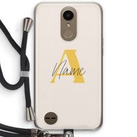 Amber Script: LG K10 (2017) Transparant Hoesje met koord