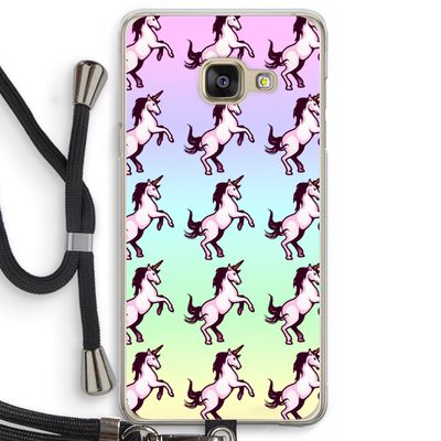Musketon Unicorn: Samsung Galaxy A3 (2016) Transparant Hoesje met koord