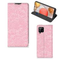 Samsung Galaxy A42 Smart Cover White Flowers