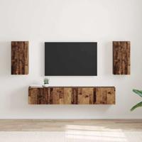 TV Wandkast 2 pcs Oud Hout 30 x 31 x 60 cm Bewerkt hout