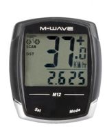 M-Wave M12 Bekabelde fietscomputer Zwart - thumbnail