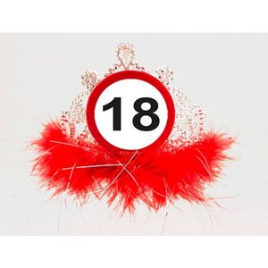 18 jaar verkeersbord tiara