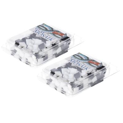 Glorex mozaiek steentjes/tegeltjes - starters pakket - vierkant - 560x stuks - wit/zwart - 1 x 1 cm Glorex mozaiek steentjes/tegeltjes - starters pakket - vierkant - 560x stuks - wit/zwart - 1 x 1 cm