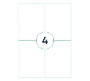 Etiket Qbasic A4 1.000 vel 105x148 mm 4000 labels