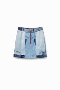 Upcycling denim minirok - BLUE - M