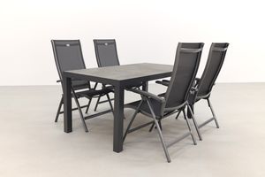 Hartman Salvatore/President 160 cm. verstelbare tuinset - 5-delig
