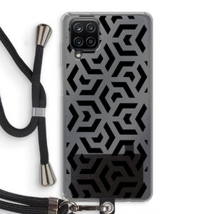 Crazy pattern: Samsung Galaxy A12 Transparant Hoesje met koord