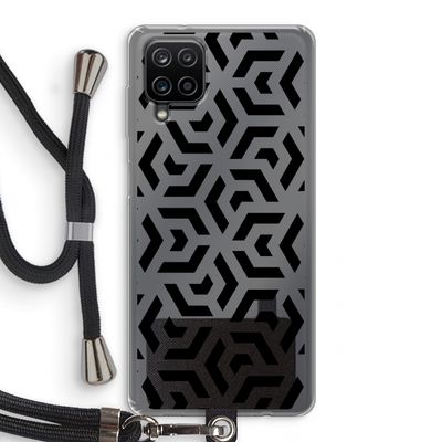 Crazy pattern: Samsung Galaxy A12 Transparant Hoesje met koord