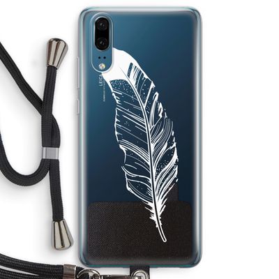 Pluim: Huawei P20 Transparant Hoesje met koord