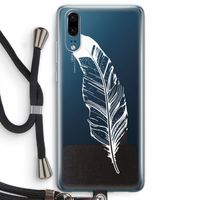 Pluim: Huawei P20 Transparant Hoesje met koord