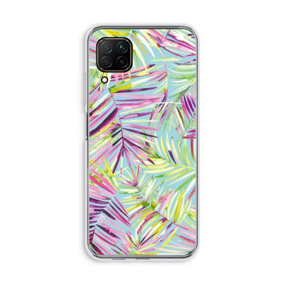 Tropical Palms Blue: Huawei P40 Lite Transparant Hoesje