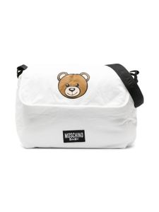 Moschino Kids sac à langer à logo imprimé - Blanc