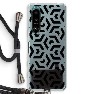 Crazy pattern: Sony Xperia 5 III Transparant Hoesje met koord