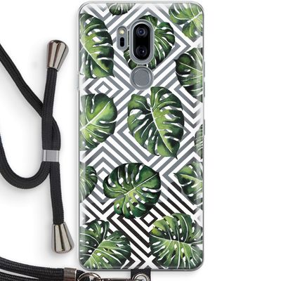 Geometrische jungle: LG G7 Thinq Transparant Hoesje met koord