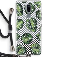 Geometrische jungle: LG G7 Thinq Transparant Hoesje met koord