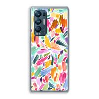 Watercolor Brushstrokes: Oppo Find X3 Neo Transparant Hoesje