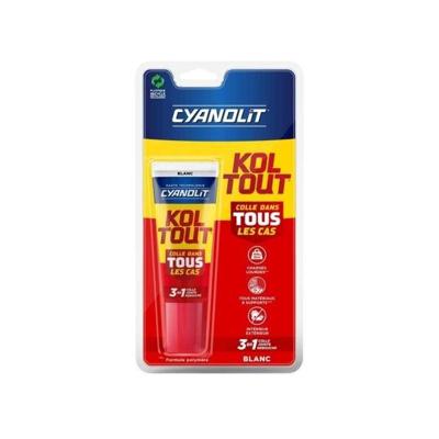 Bevestigings- en afdichtingslijm - CYANOLIT - Wit - 50ml blisterverpakking - Praktisch voor kleine reparaties - Veelzijdig en resistent