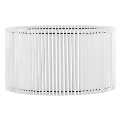 Papieren Gevouwen Lampenkap - Cilindrisch - White - ø40 x 22 cm - E27 fitting - Voor Staande Lamp - Ontworpen voor woonkamer en eetkamer