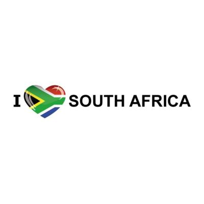 Sticker - I love South Africa - 19 x 4 cm - Zuid Afrika - landenthema
