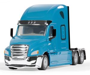 Siku Freightliner Cascadia Speelgoedtrekker 1:50 kunststof/metaal blauw motorkap kan open koppeling te combineren met SUPER-aanhangers met een schaal van 1:50