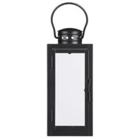 Mica decorations Lantaarn / windlicht Arzilla - zwart - metaal - verlichting - 10 x 23 cm
