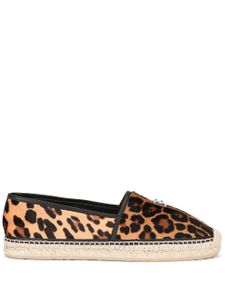 Dolce & Gabbana espadrilles à imprimé léopard - Marron