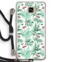 Flamingo bladeren: Samsung Galaxy A5 (2016) Transparant Hoesje met koord